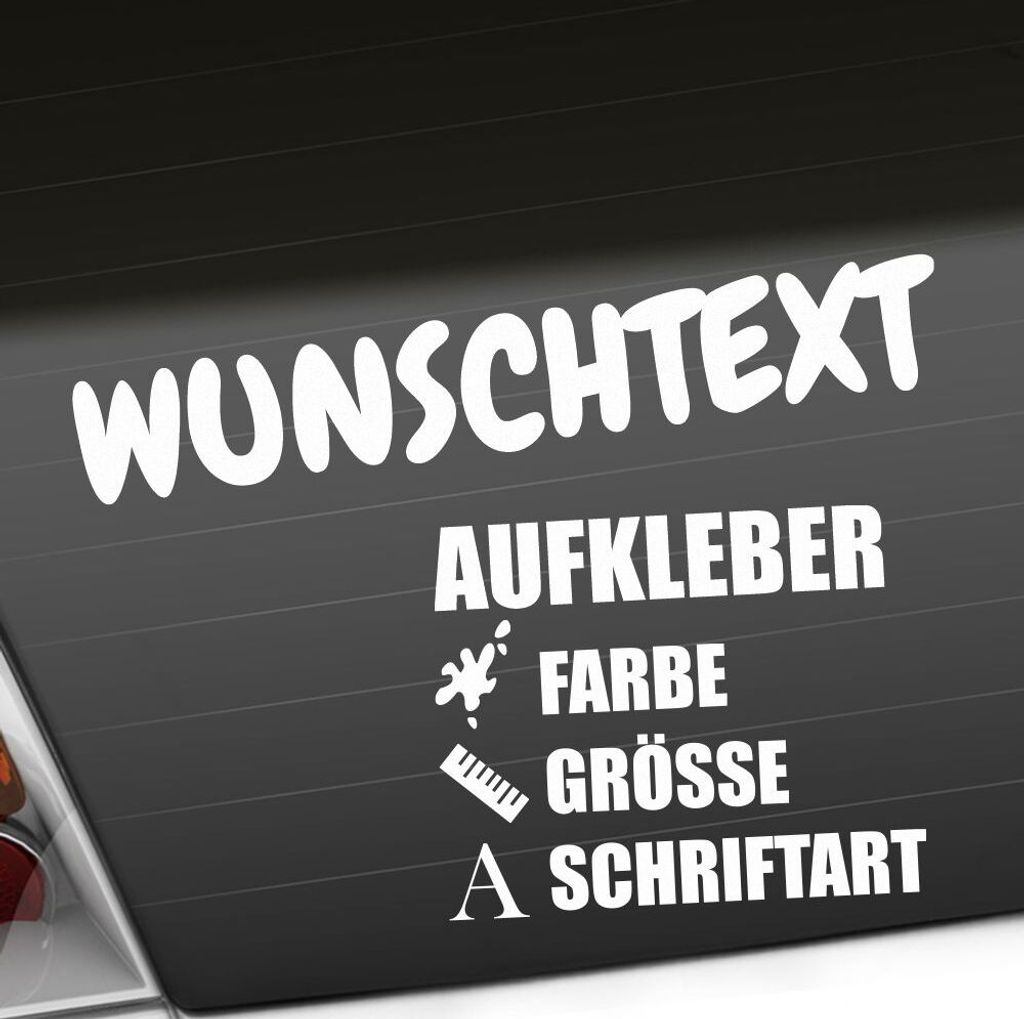 Kiwistar - Autoaufkleber - Wunschtext Aufkleber Buchstaben Zahlen Schriftzug - Namen Spruch selber kleben und gestalten - Aufkleber für Auto Kfz F...