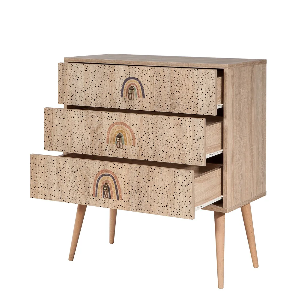 Petite commode pour chambre ou salon multicolore - Meuble gain de place