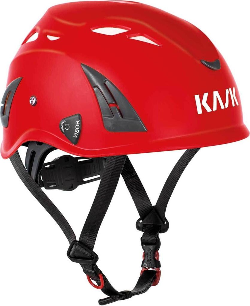 KASK Plasma AQ Schutzhelm, Industriekletterhelm - Arbeitsschutzhelm, Drehrad, Sanitized, EN397 Farbe:rot