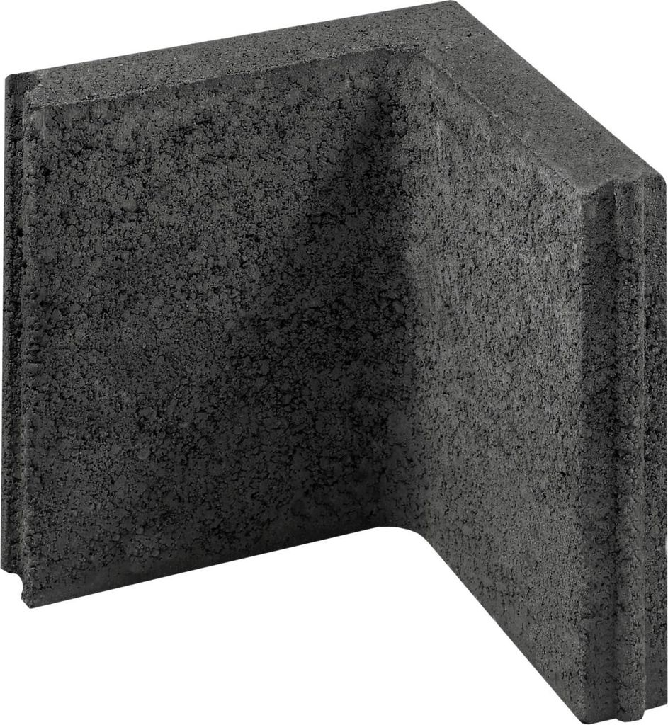 Kann Randstein Ecke mit Nut- und Feder 25 x 25 x 5 cm anthrazit