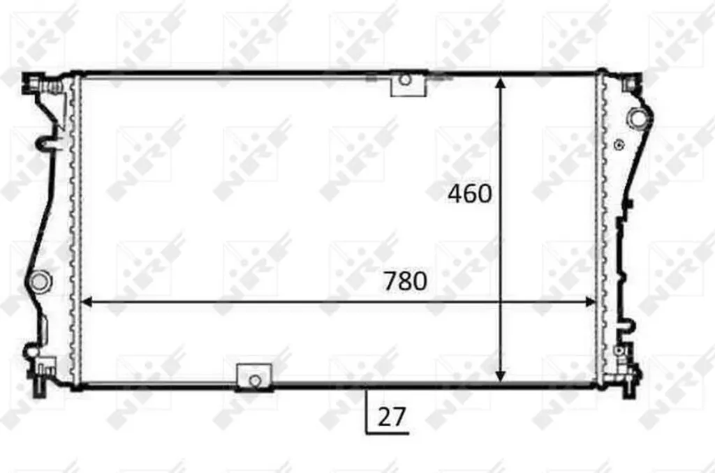 Radiateur moteur NRF 58498 pour Vivaro A - OE 4406359 haute qualité