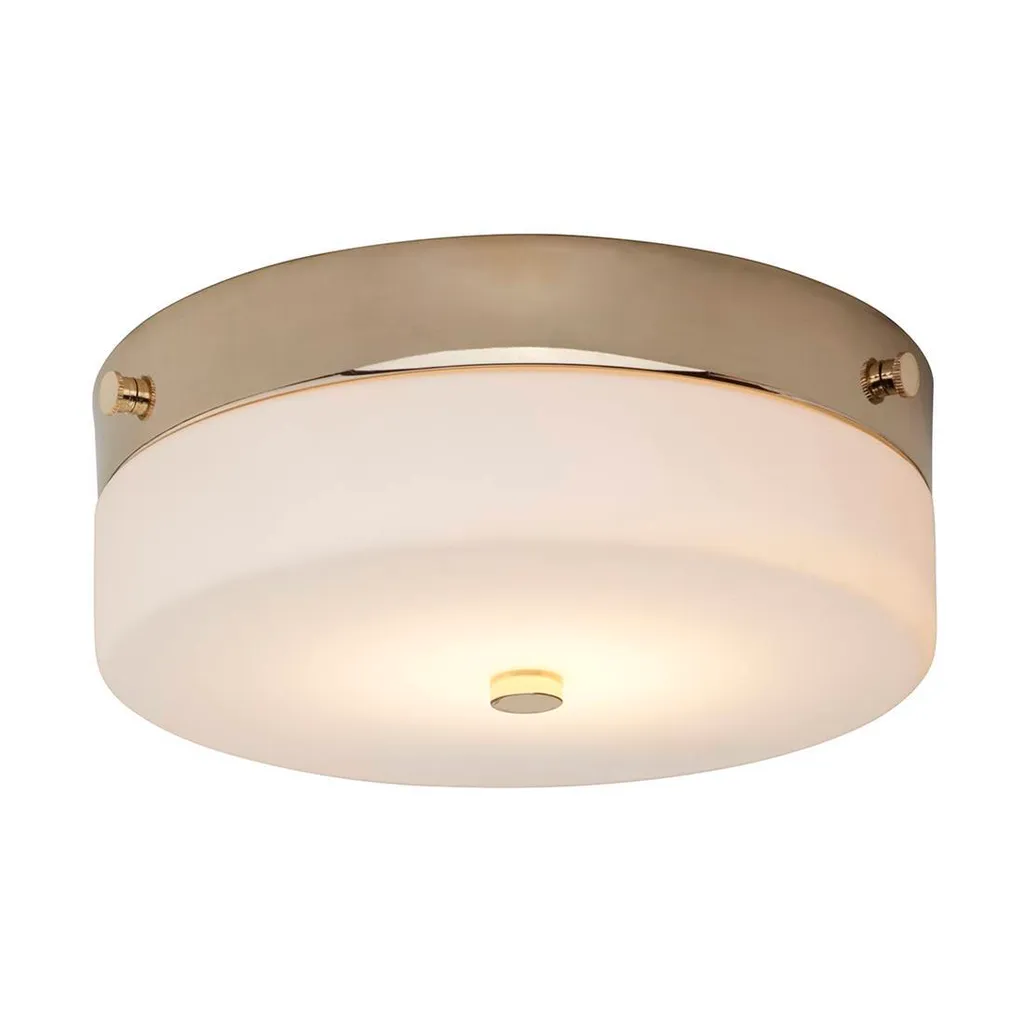 Plafonnier Étanche IP44 Or Poli Tamar : Luminaire Anti-Humidité