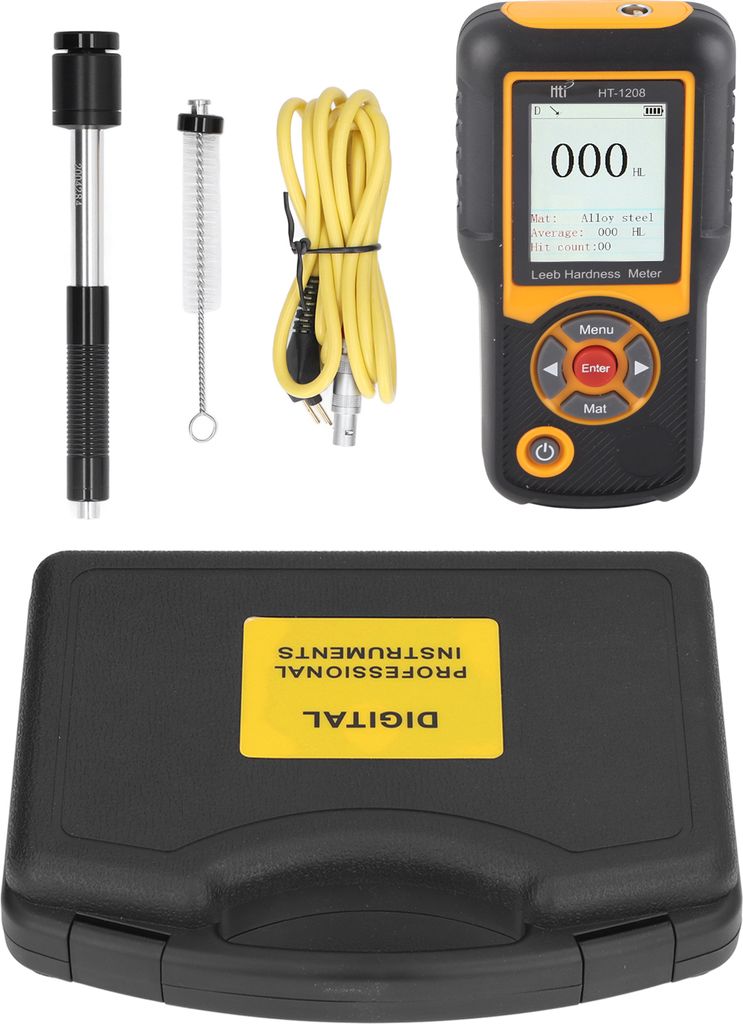 Digitaler Härteprüfer ABS hohe Genauigkeit Härtemessgerät Durometer Skala mit TFT-Farbbildschirm HT-1208