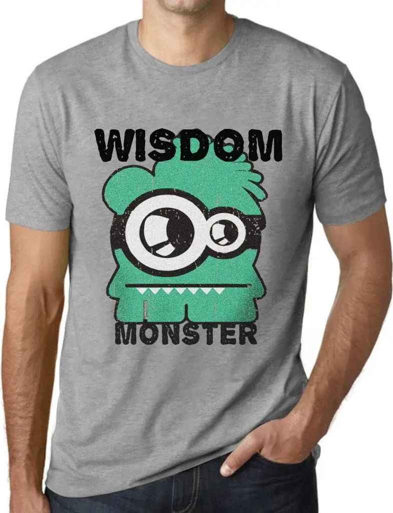 Herren Grafik T-Shirt Ungeheuer der Weisheit – Wisdom Monster – Öko-Verantwortlich Vintage Jahrgang Kurzarm Lustige Druck Geburtstag Geschenk ...