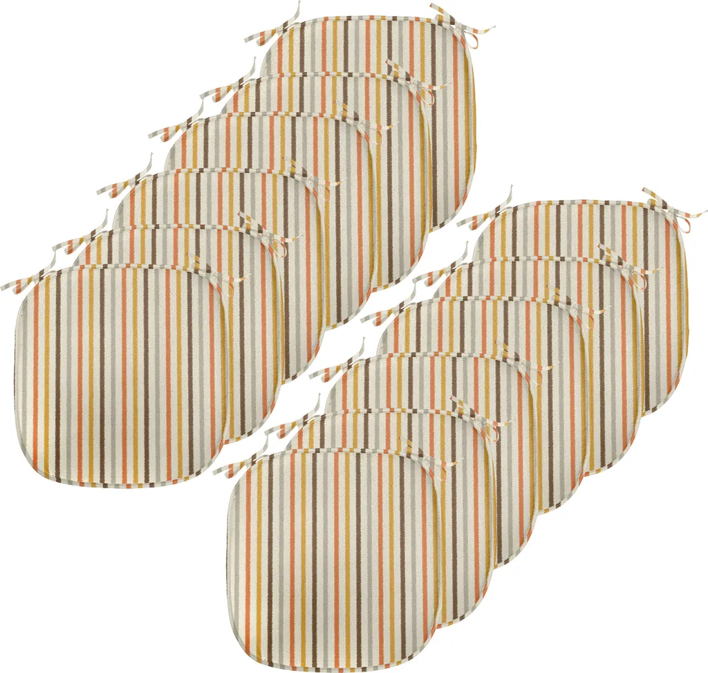Coprisedie ABAKUHAUS 40x40 Strisce Senape Set da 12 Impermeabili