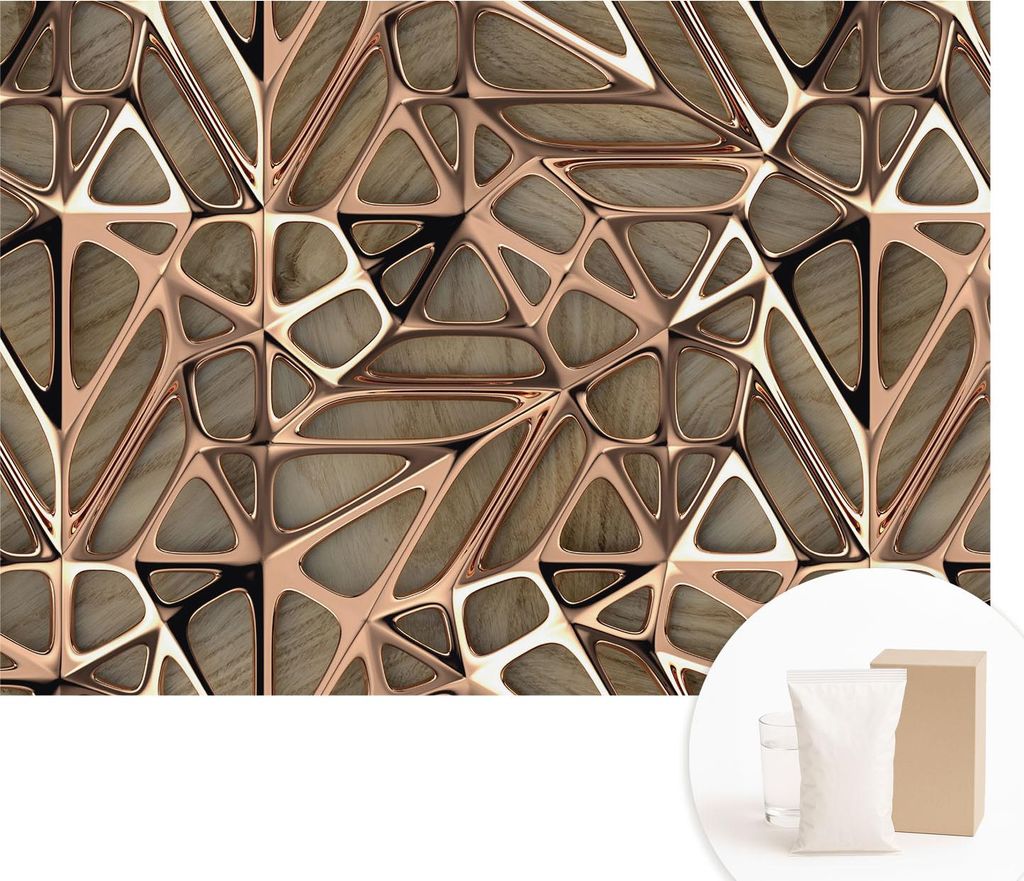 Fototapete - Wandbilder für Wohnzimmer - 208x146 cm - Dekorative Wandfolie - Modernes Design für Wanddekoration - Tapeten für Innenräume - Geom...