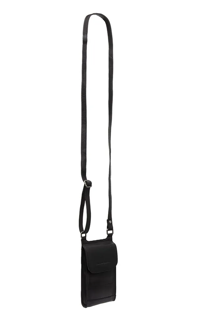 Sacoche Téléphone Cuir Noir Nebra - Petit Sac Bandoulière Multifonction