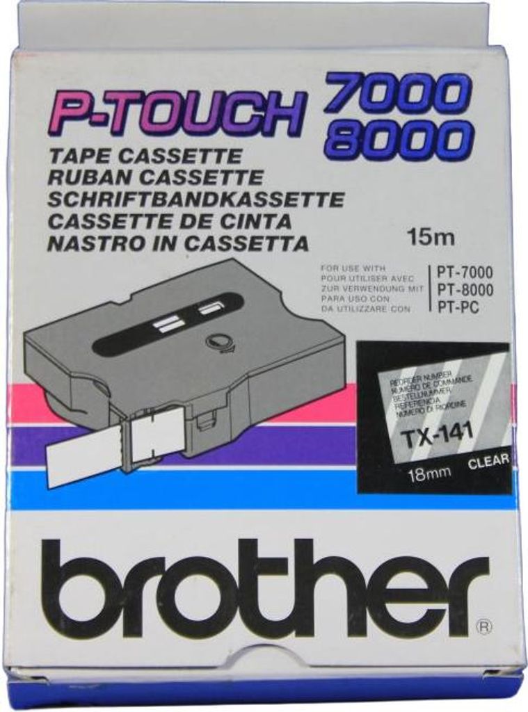 Brother Band / Klebeband TX-141 für Brother TX Tape