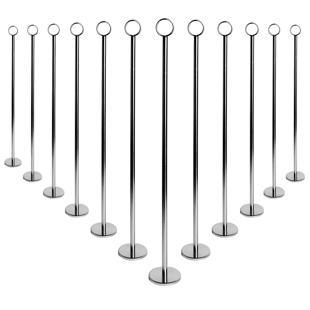 12x Silber 46cm Tischnummernhalter - Produktbild 