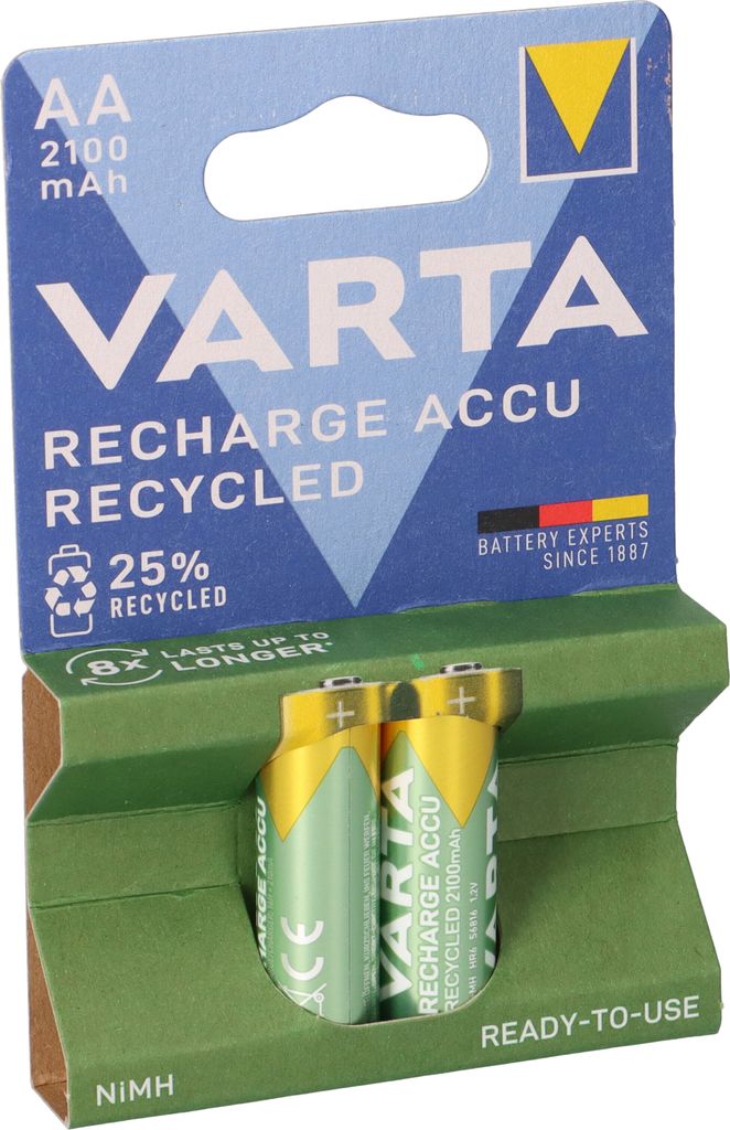 Varta Akku RECHARGE Recycled AA  HR6  2100mAh           Immagine del prodotto 