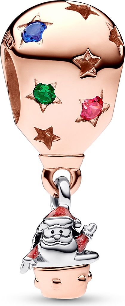 Pandora 782976C01 Charm Damen Weihnachtsmann in Heißluftballon Rosévergoldet