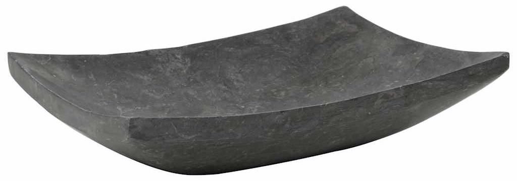vidaXL Lavabo, 50x35x12 cm, mármol, color negro Imagen del producto 