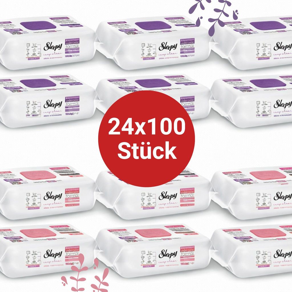 Sleepy Easy Clean Oberflächenreinigungstücher – 12x100 Orchidee + 12x100 Pomelo | Tägliche Reinigung