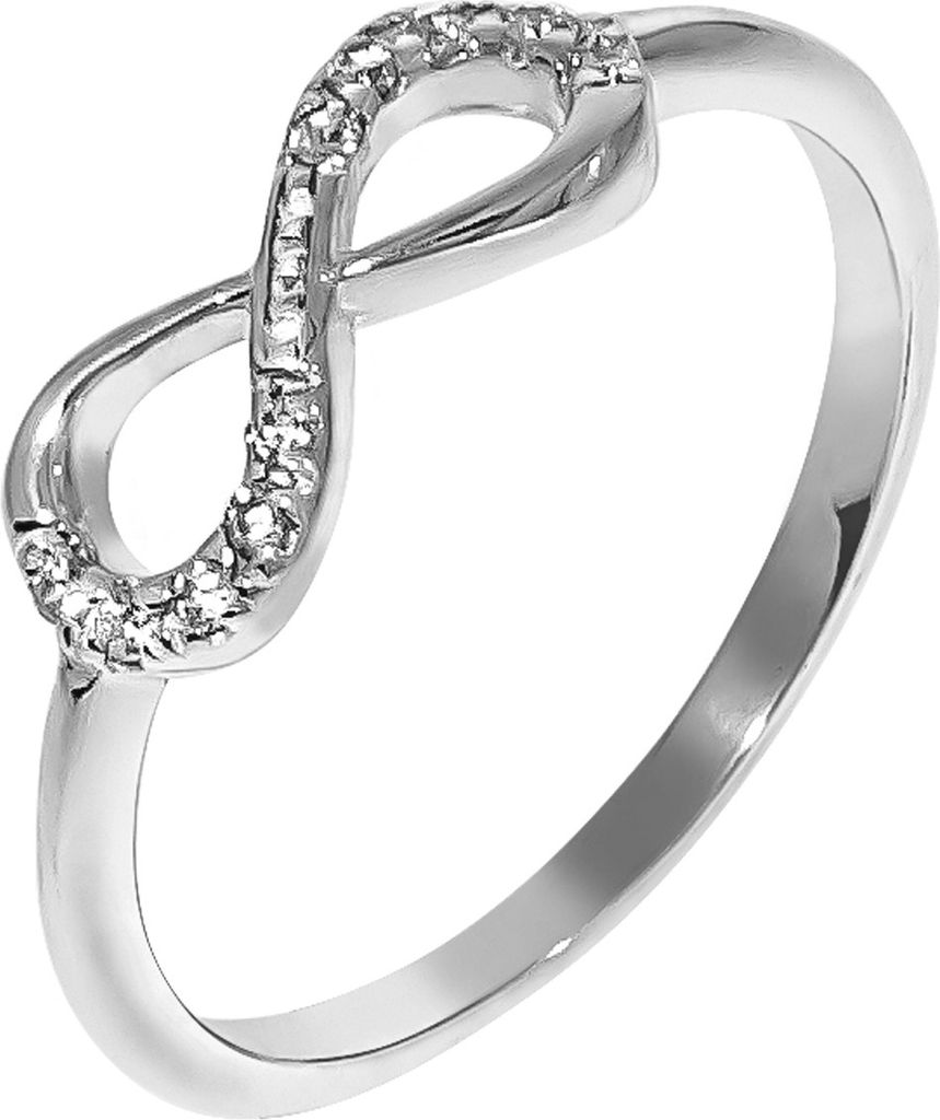 V Ring 925/- Sterling Silber weiß 052 (16,6) Zirkonia weiß 299270053