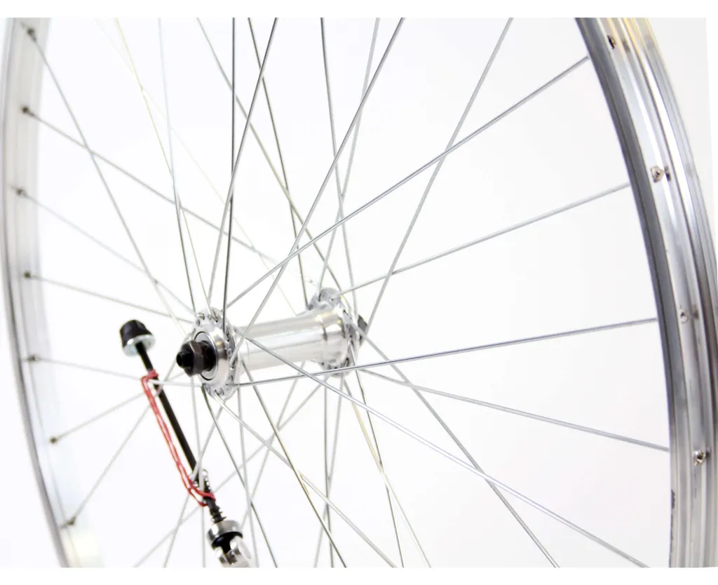 Roue avant de vélo 28 pouces en aluminium argenté Roland