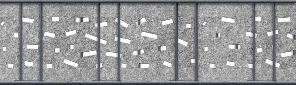 Sichtschutzstreifen zaun|zu Design-Vlies Streifen Nachbildung Criss Cross Zaunblende Hellgrau 2,6m