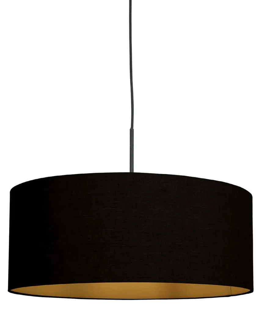 Suspension de salon noire Ø 50cm idéale pour salle à manger et cuisine