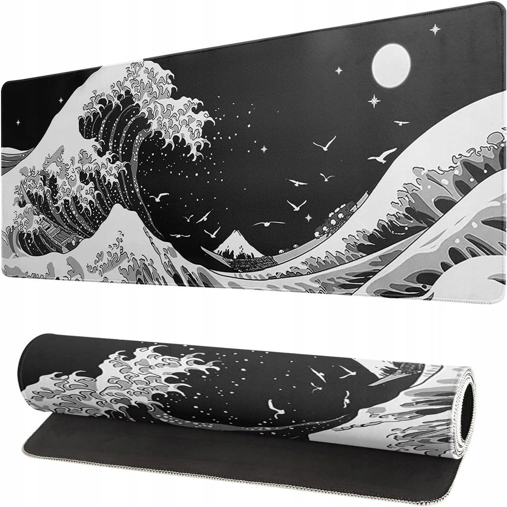 Grote Muismat-Zeegolven In Kanagawa Voor Pc 80X30 Xxl 4Mm Productafbeelding 