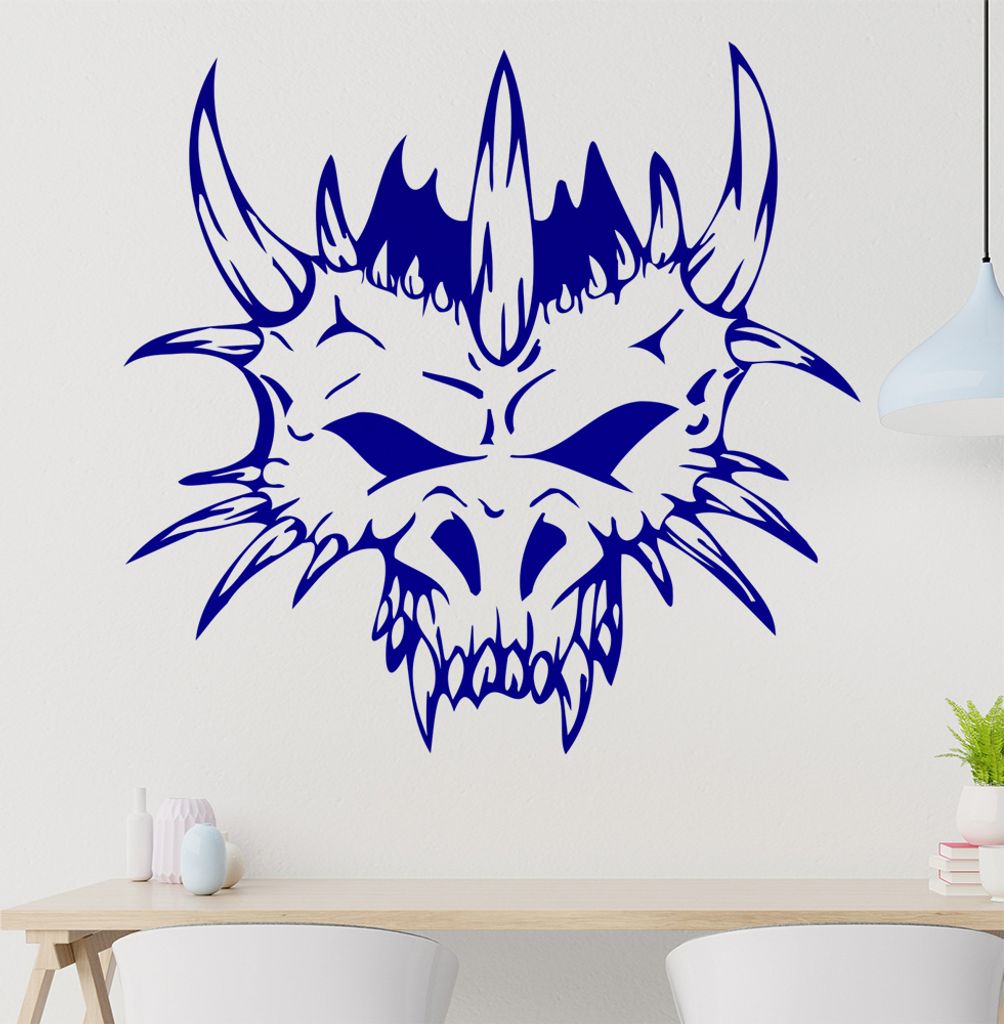 Skelettkönig Wandtattoo in 6 Größen - Wandaufkleber Wall Sticker - Dekoration, Küche, Wohnzimmer, Schlafzimmer, Badezimmer