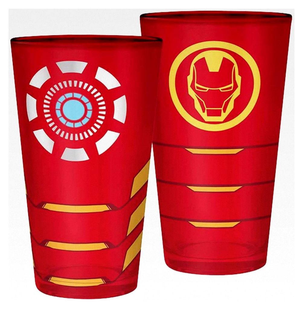 XXL Iron Man - Marvel - Rot - großes Glas 400 ml