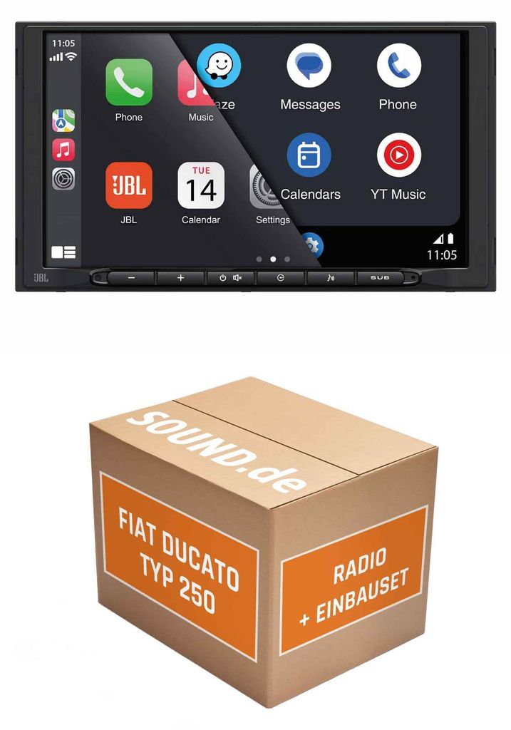 Autoradio Einbaupaket JBL Legend passend für Fiat Ducato Produktbild 