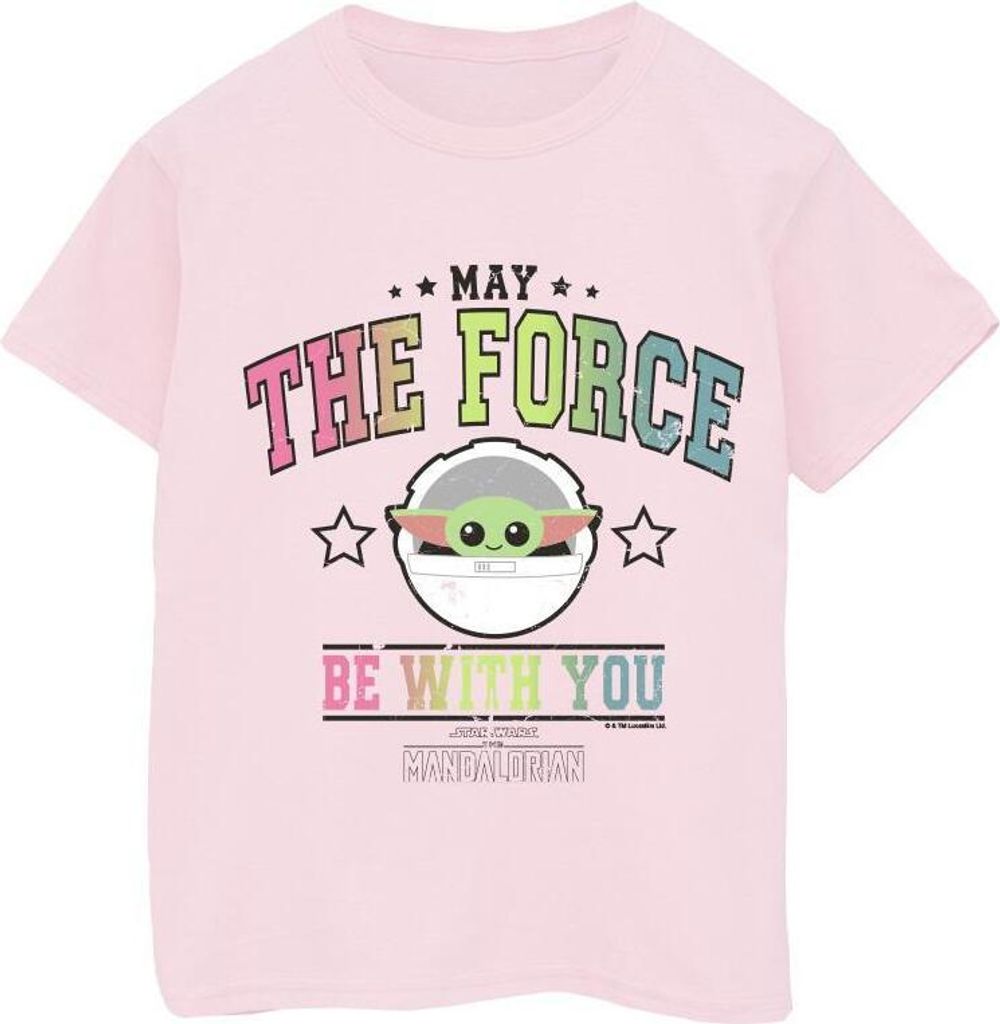 Star Wars - "The Mandalorian The Force" T-Shirt für Mädchen BI39203 (116) (Babyrosa)