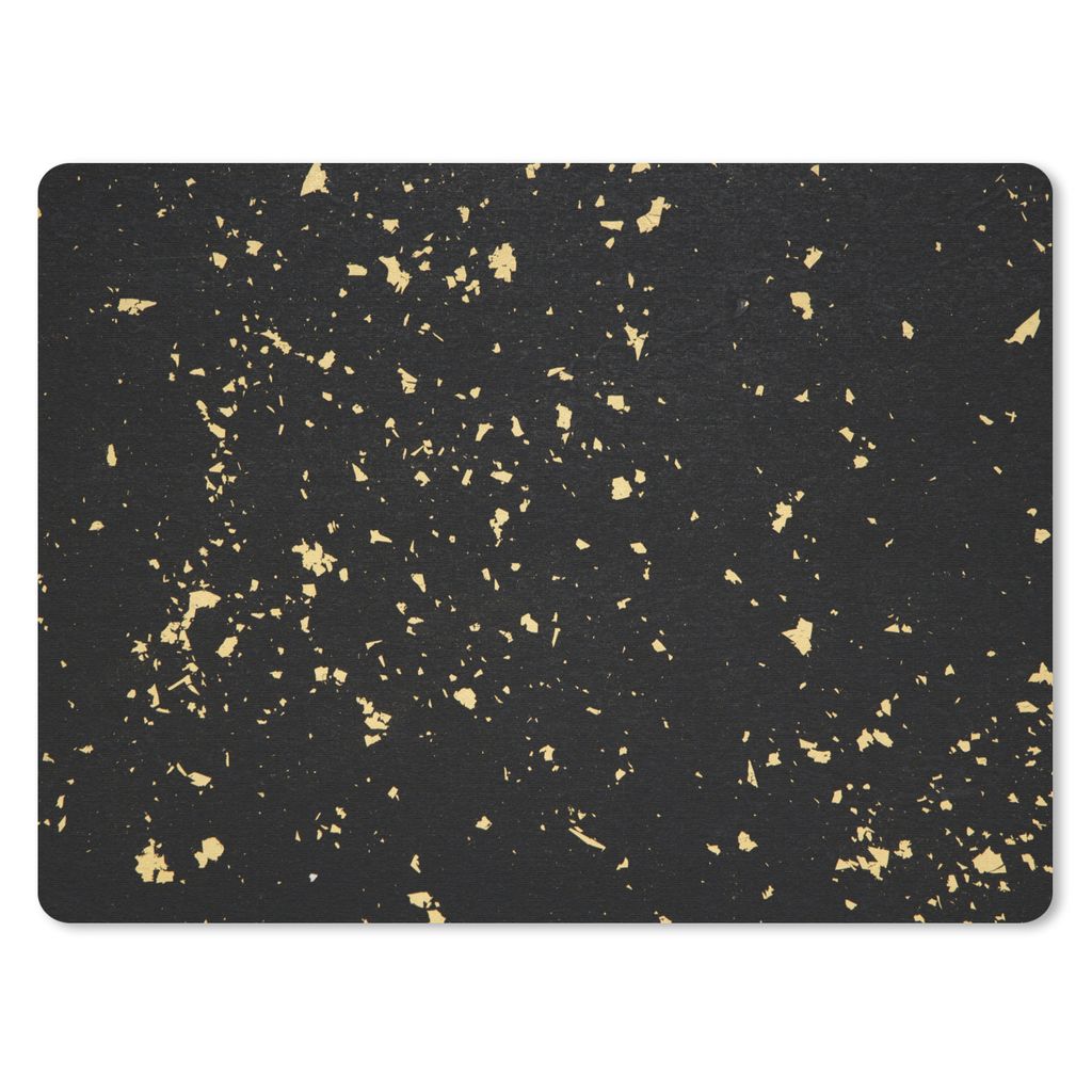 MuchoWow Mauspad Mousepad Goldene Flocken auf schwarzem Hintergrund 40x30 cm - Mousepads - Maus Mat - Pad - Mausunterlage - Anti Rutsch