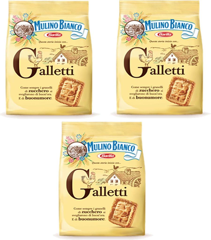 3x Mulino Bianco Kekse Galletti 350g Italien biscuits cookies kuchen brioche