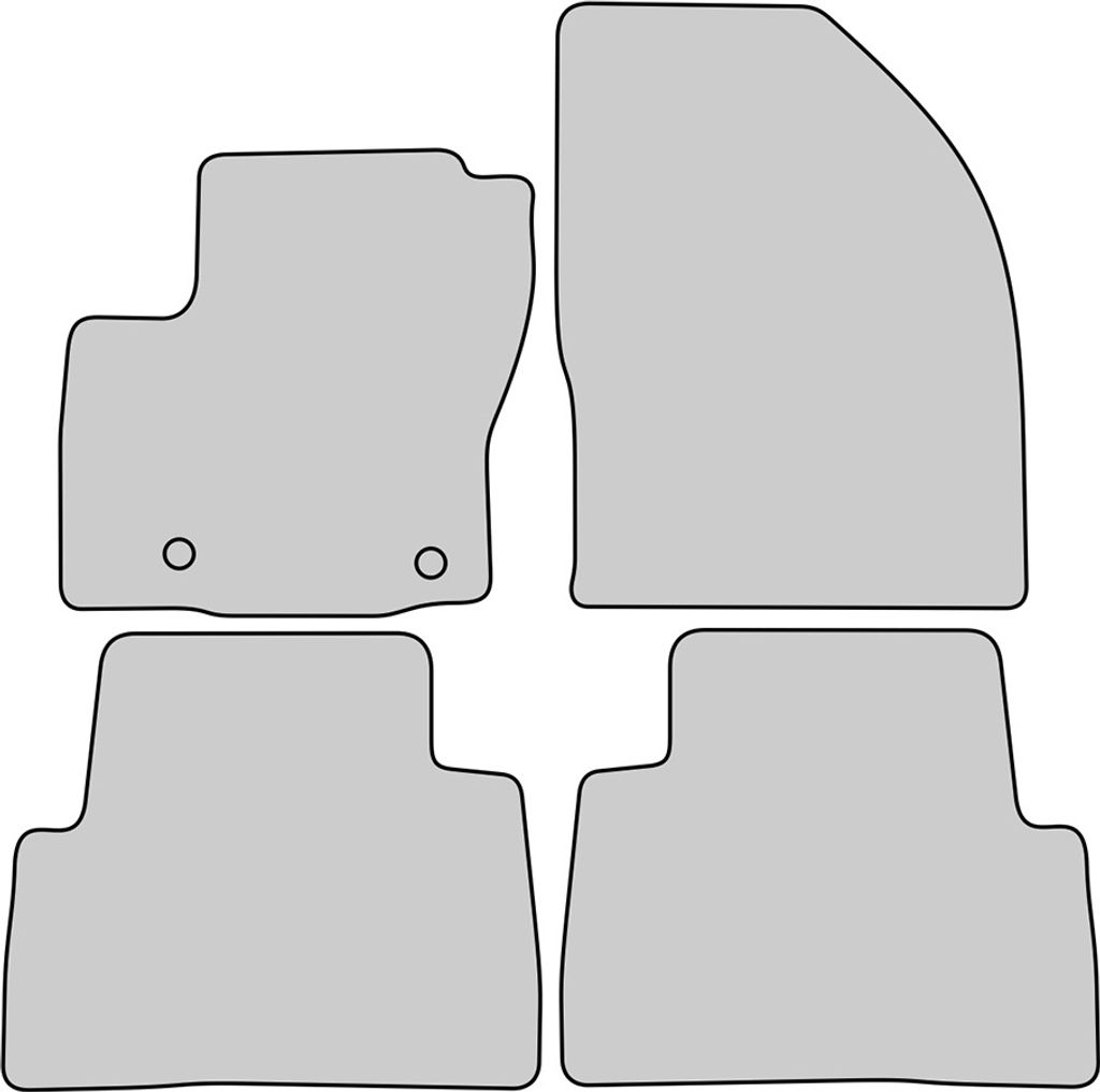 Exclusive Design Fußmatten passend für Ford Kuga 1 I Bj. 2008-2011, Naht:Rot. Deluxe Velours