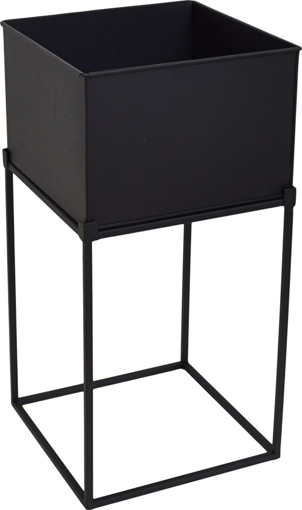 LOFT42 Flora Pflanzgefäß quadratisch – Metall – Schwarz