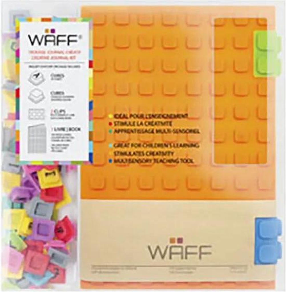 Waff Combo - Kreatives Notizbuch, 190 Seiten, Größe L, Farbe grün