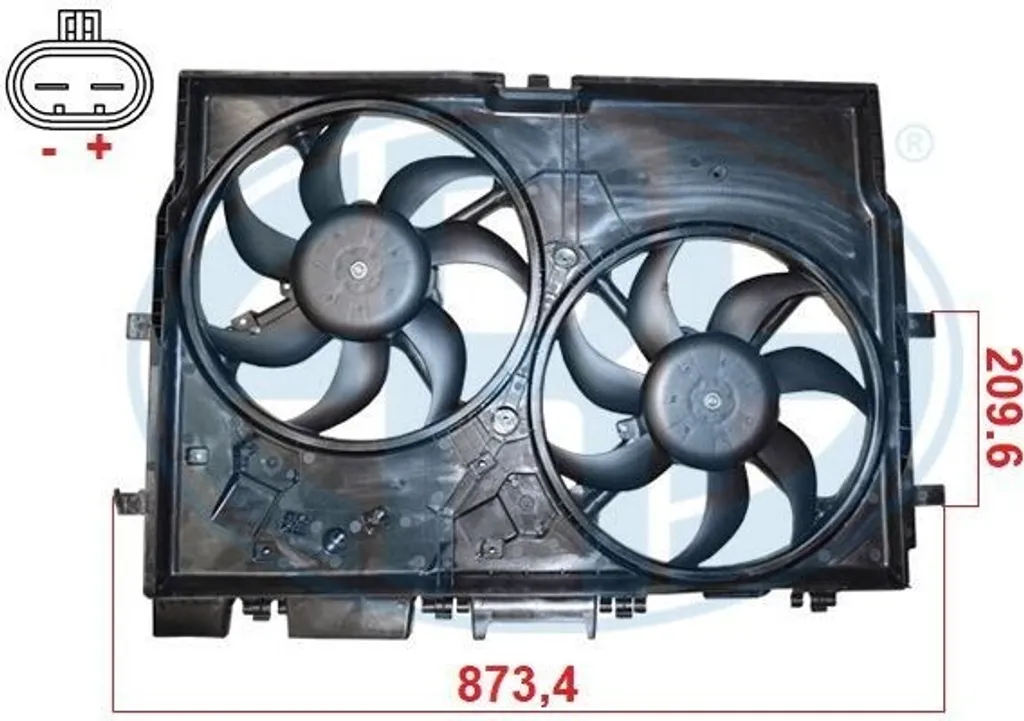 Ventilateur de radiateur ERA 352143 pour Fiat Ducato OE 1393259080