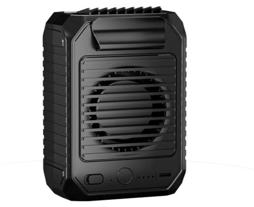 Tragbarer Mini-Ventilator - Taillenventilator mit Clip - 10000 mAh - 3 Stufen - Leise - USB-Wiederaufladbar - Starker Luftstrom - Freihändig - Sch...
