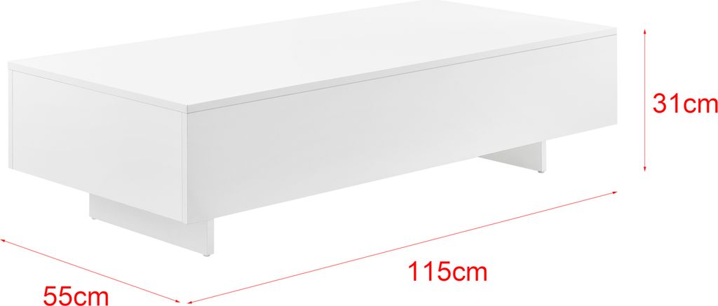 Stolik kawowy Braunschweig Stolik boczny 115 x 55 x 31 cm Zdjęcie produktu 3