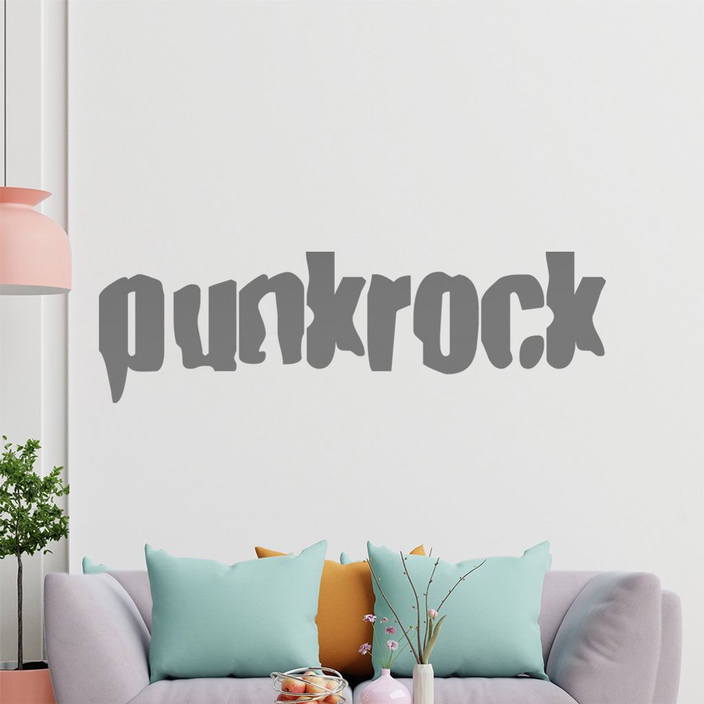 KIWISTAR Punk Rock Font - Rock Pogo Nieten Aufnäher Wandtattoo in 6 Größen - Wandaufkleber Wall Sticker - Dekoration, Küche, Wohnzimmer, Schlaf...
