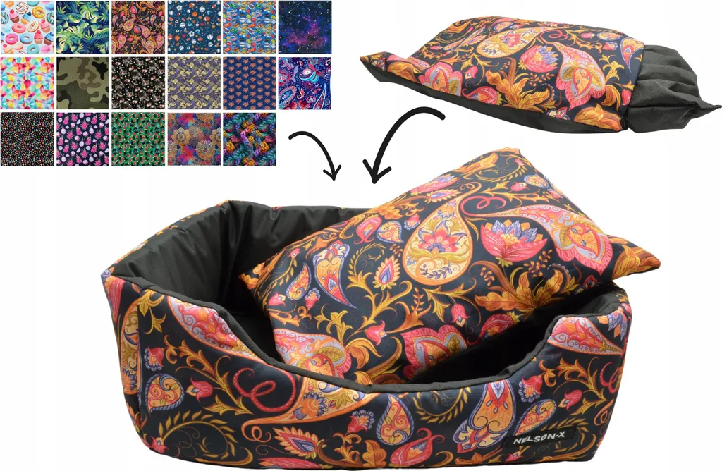 Nelson-X Cuccia Cani 50x40 Cuscino Sfoderabile Double-Face Lavabile