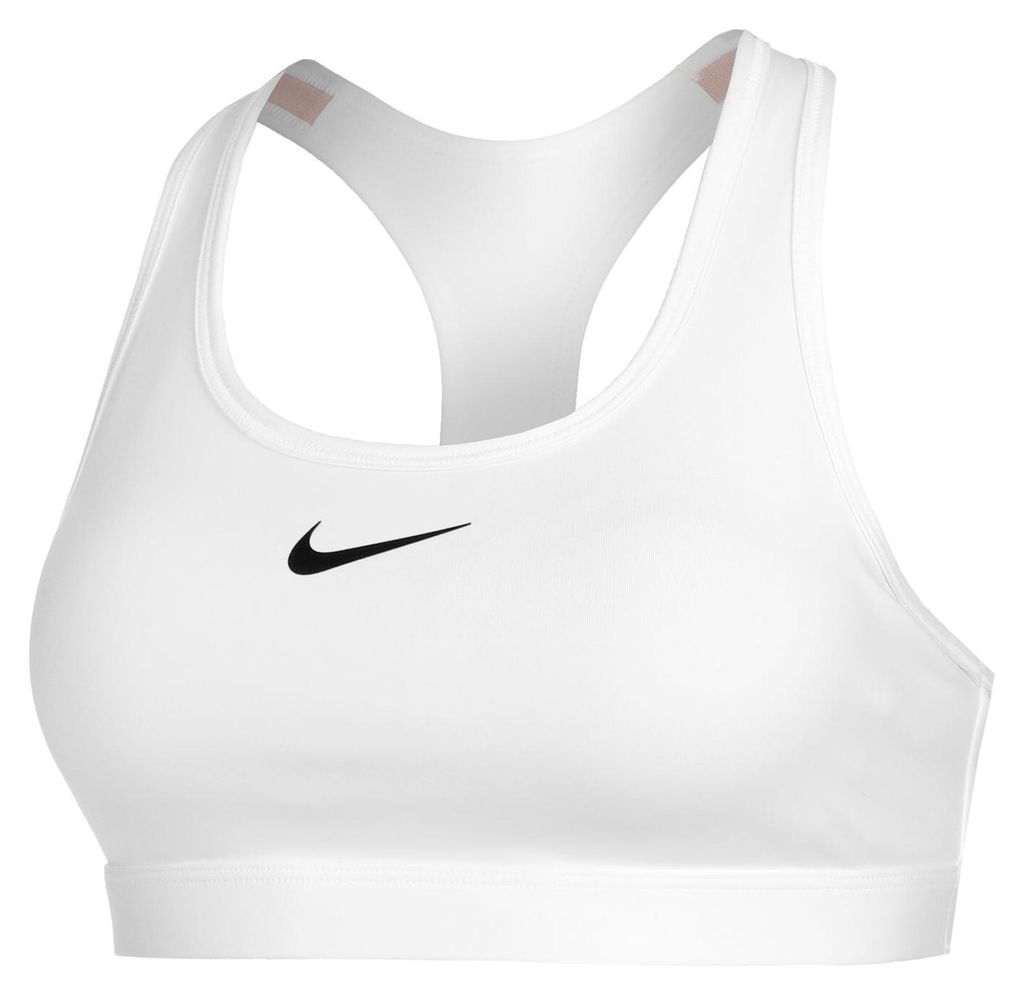 Nike DX6821 Sport-BH Swoosh Medium mit Polster Größe L Weiß Produktbild 