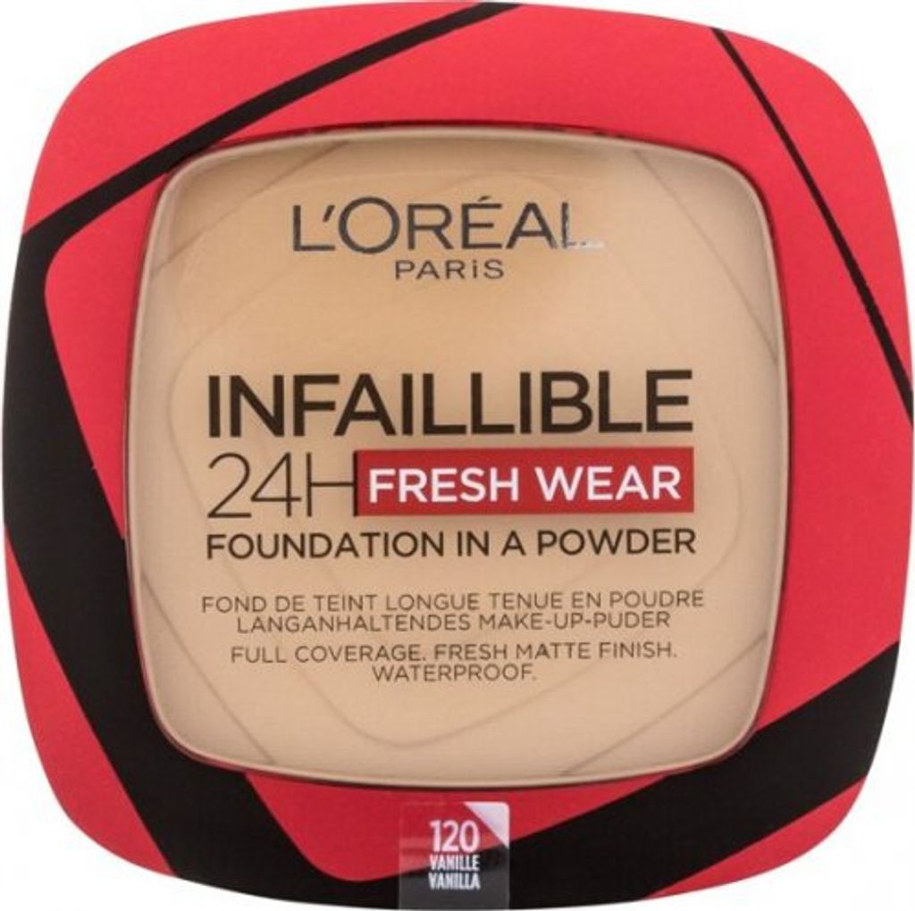 L ́Oréal Paris Infaillible 24H Fresh Wear Foundation in a Powder Puder-Make-up mit mattierender Wirkung 120 9 g
