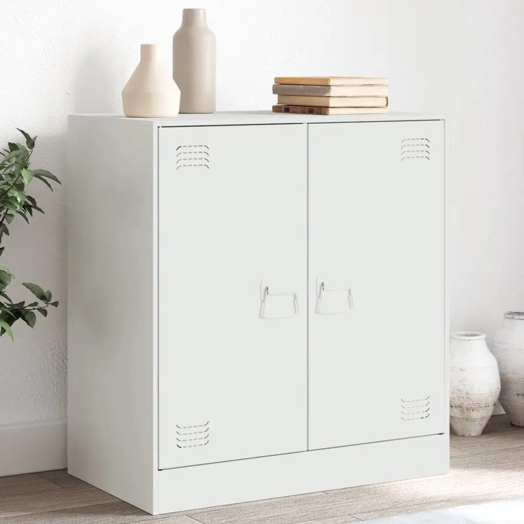 Armadietto Ufficio Acciaio Bianco 67x39x73 cm - Archivio e Vetrina