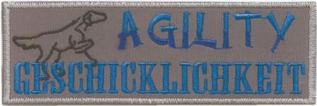 Aufnäher - Agility Geschicklichkeit - 04552 - Gr. ca. 11 x 4 cm - Patches Stick Applikation