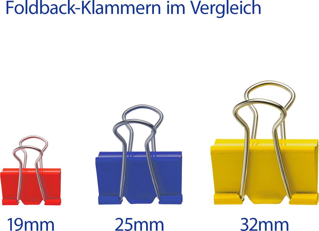 72x Büroklammer Heftklammer Binder Clips Dokumenten Clip Produktbild 6