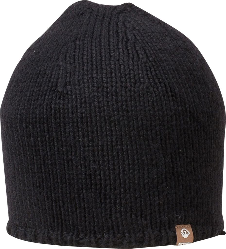 Giesswein Uni leichte Strickmütze Wolle Hohe Munde, schwarz, Gr. Einheitsgröße
