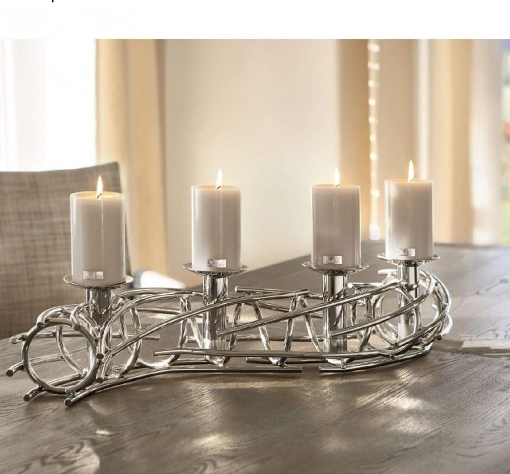 Fink Kerzenleuchter  silberfarben Aluminium, Edelstahl , Produktbild 8