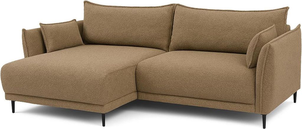 Ecksofa Bolivio L-Form mit Schlaffunktion und Bettkasten. Variante: Linke Seite, Bouclé Quelle_18