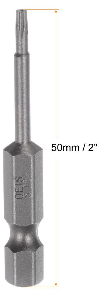 TS8 5-Punkt Torx Schraubendreher Bit Set Magnetischer Sicherheitsstern 1/4" Sechskantschaft 50mm L?nge Sechskant Kopf Hex Bitsatz fš¹r Elektrosch...