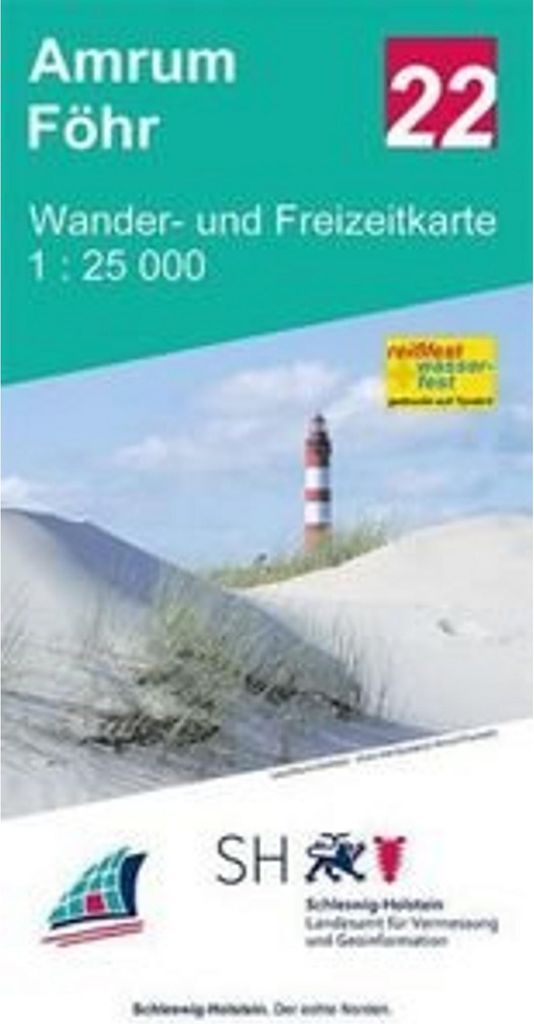 Amrum - Föhr Wander- und Freizeitkarte 1:25 000