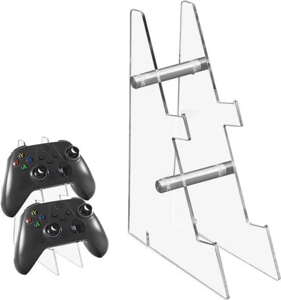 Support Manette 3 Niveaux Transparent pour Xbox, PS5 et Manettes PS4