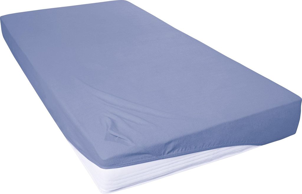 Primera Spannbettlaken Cozy Baumwolle" blau 90x190 cm - 100x200 cm"