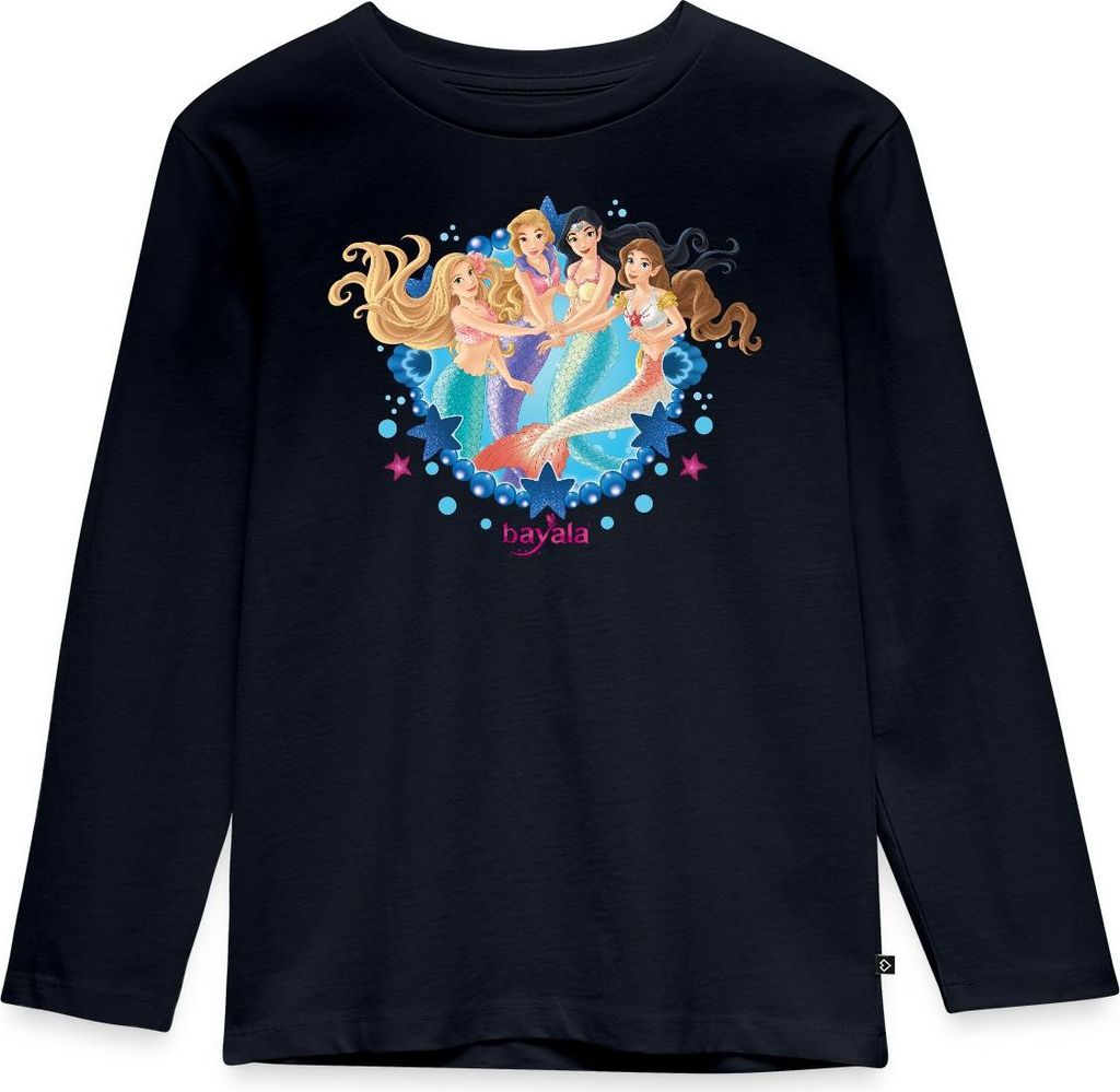 Spreadshirt Schleich Bayala Meerjungfrauen Kinder Premium Langarmshirt, 134/140 (8 Jahre), Navy