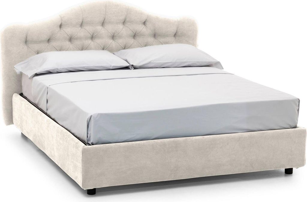 Aly - Doppelbett, Beige, Abnehmbar Italy